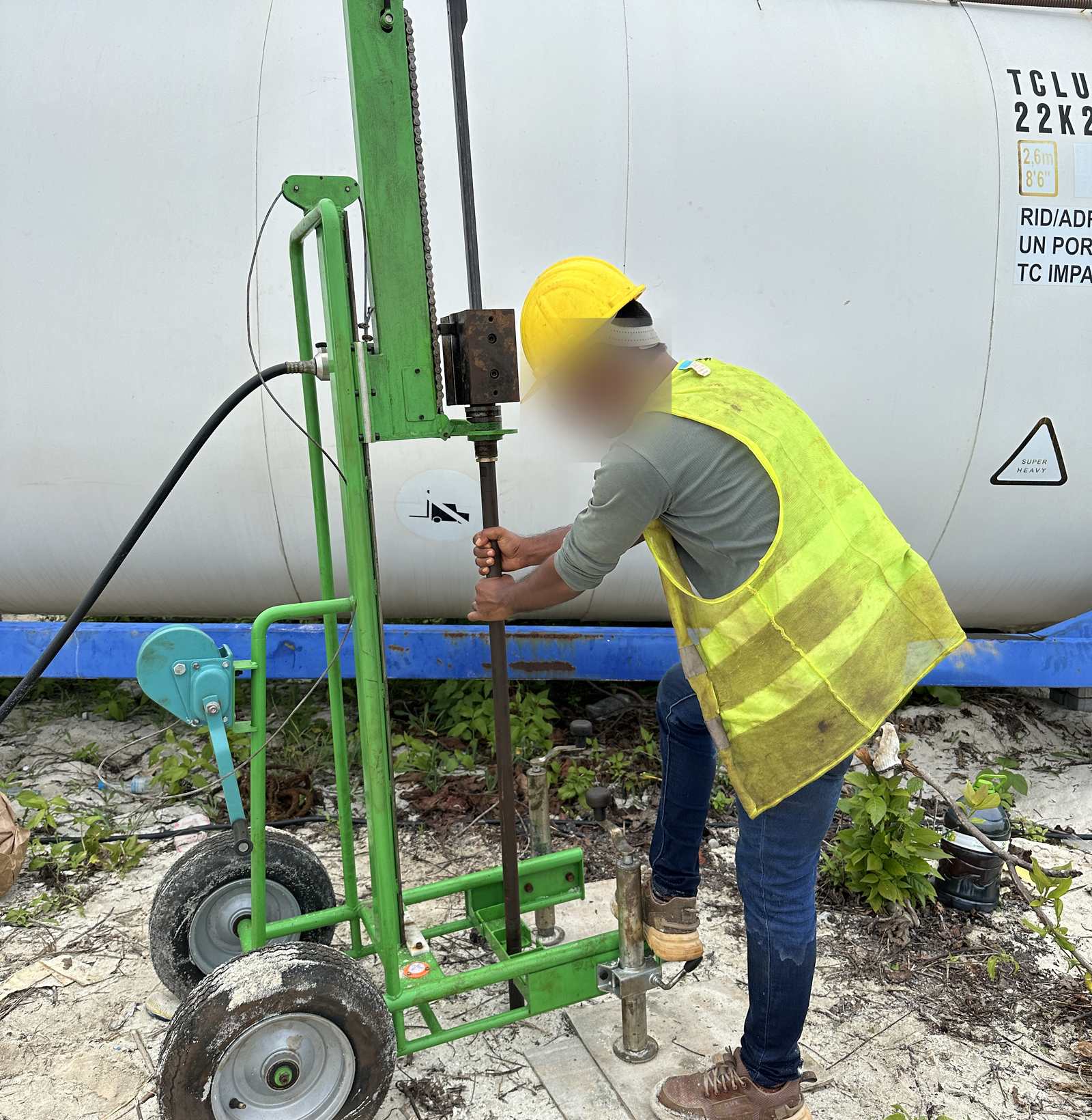 Motorised dynamic probe rig in use on site
